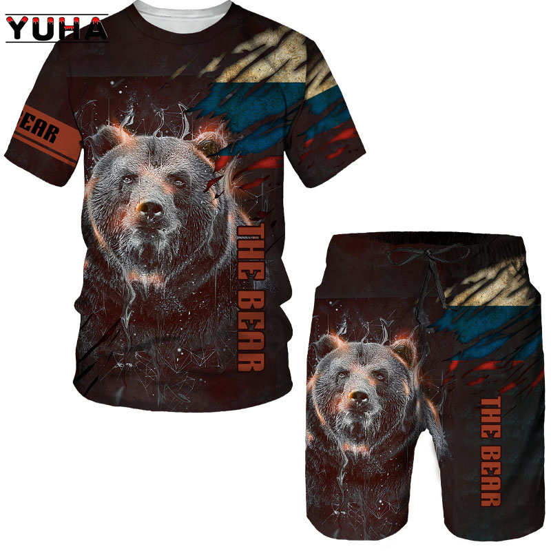 Summer Clothing Women - Summer Bear 3D Printed Men's T-shirt