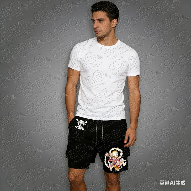 Summer Clothing Layering - 2026 One Piece Luffy Print Shorts