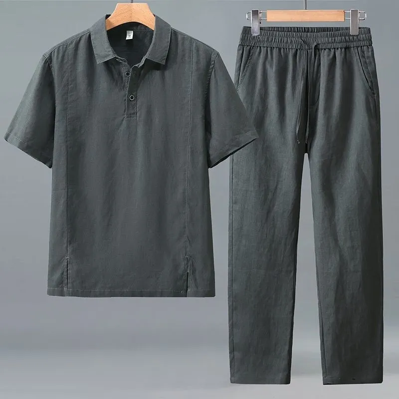Linen Shorts Men - Men Plus Size Summer Linen Two