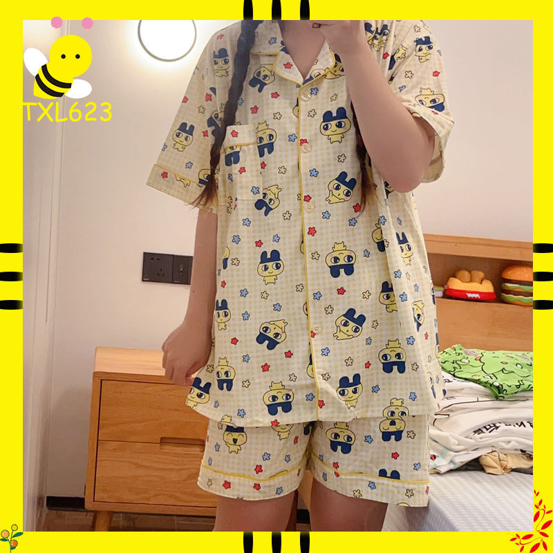 Xl Summer Clothing - Tamagotchi Mameiji Women Summer Pure Cotton