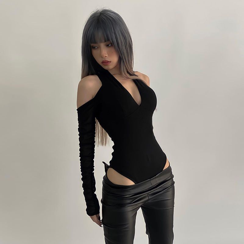 Summer Clothing Women Sale - Women's Sexy Hollow Bodysuit Long Sleeved