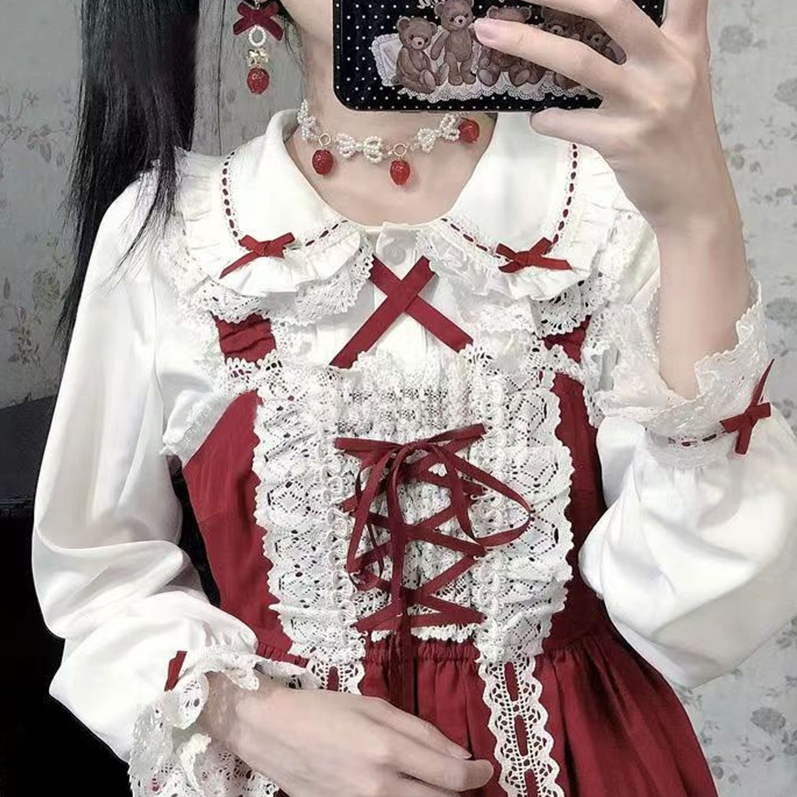 Xl Summer Clothing - Japanese Lolita Style Lace Ruffles Blouses