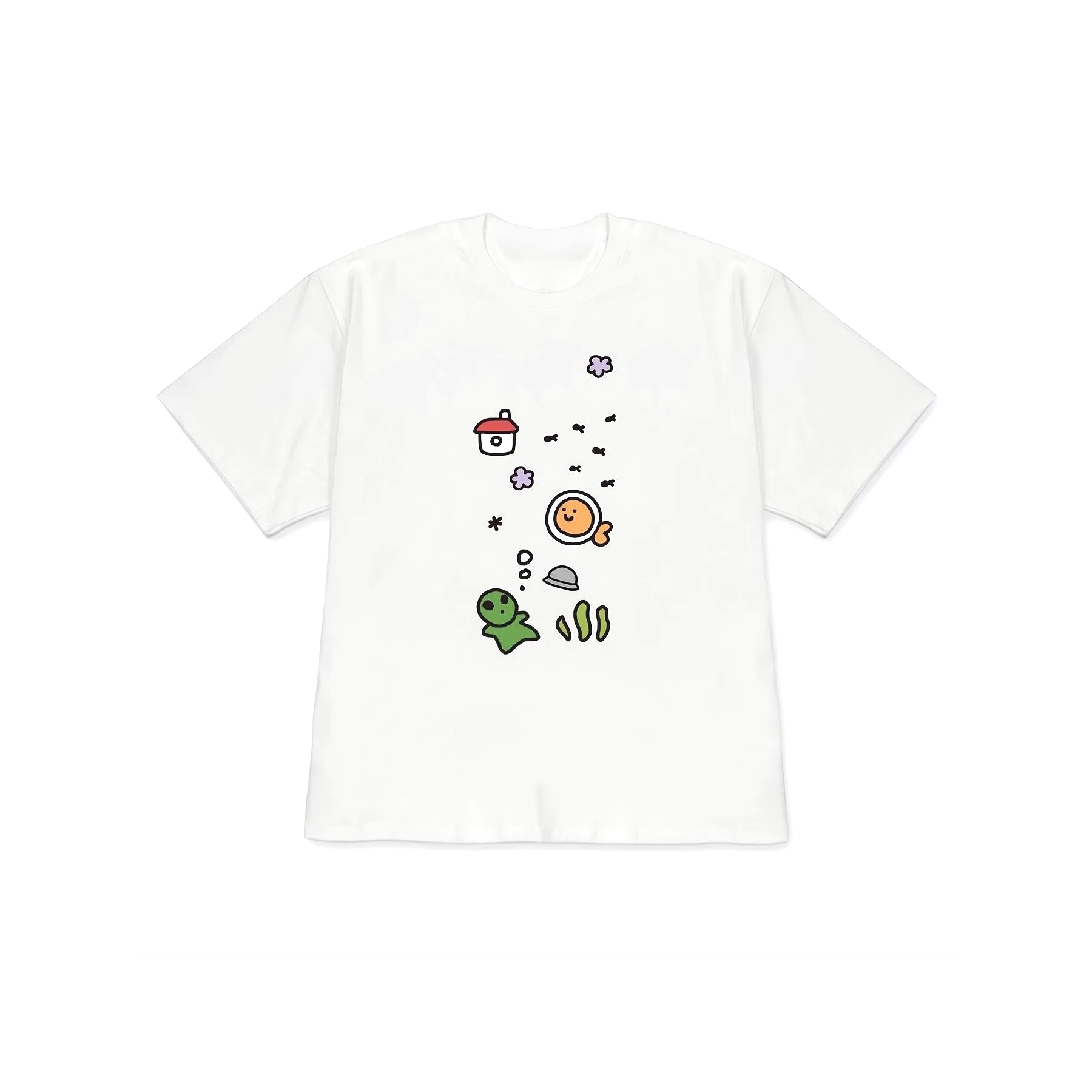 Summer Clothing Reviews - Korean Hand Drawn Style T-shirt Cute