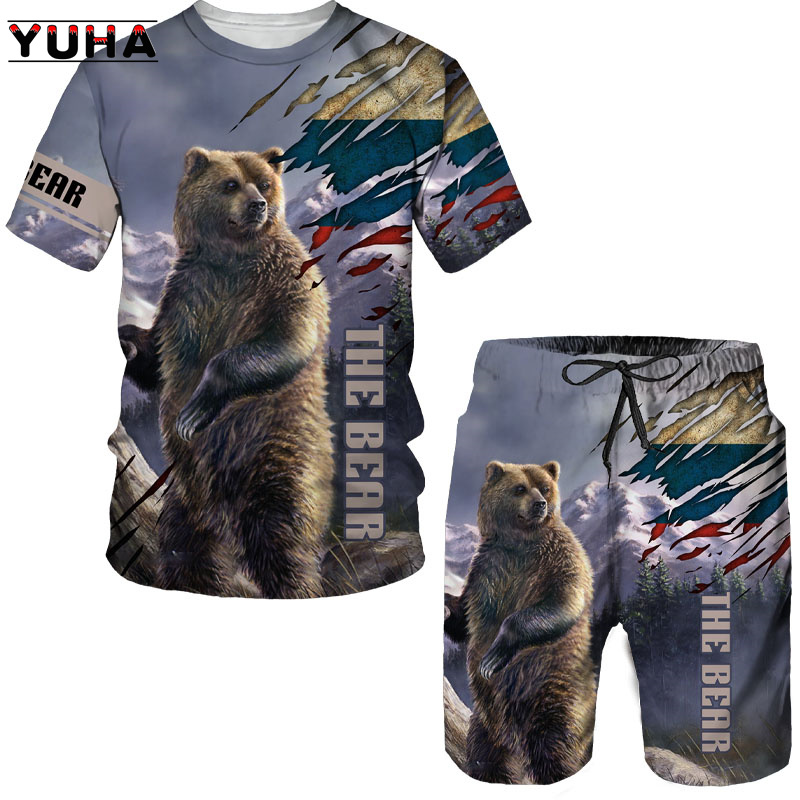 Summer  Bear 3D Printed Men's  - Summer Clothing Women ulasan dan harga