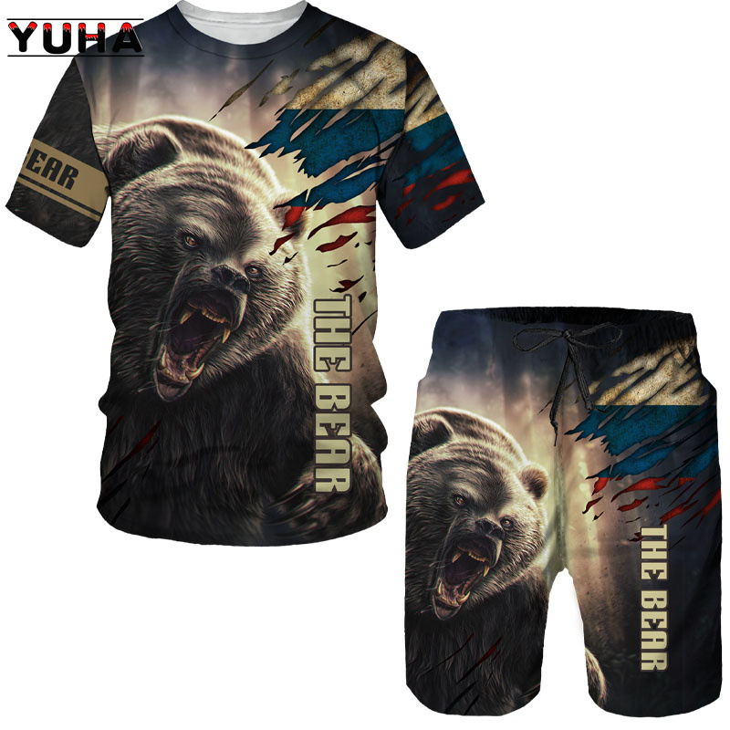 Summer  Bear 3D Printed Men's  - Summer Clothing Women ulasan dan harga