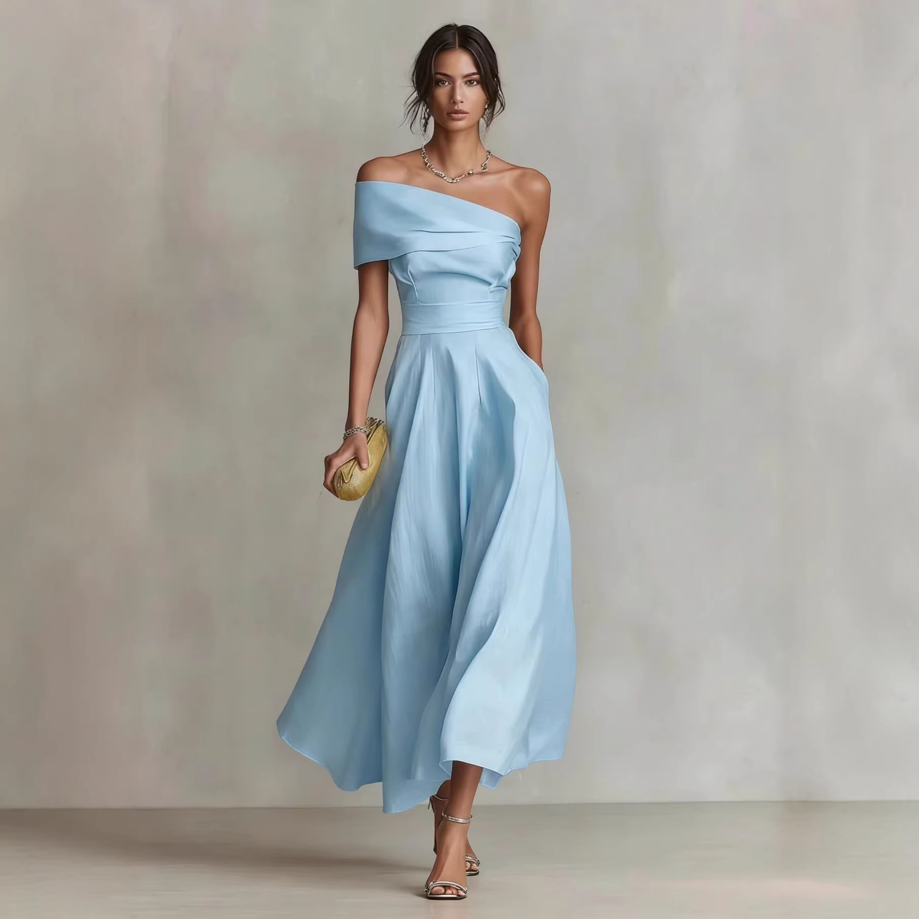 elegant off shoulder long part - Summer Clothing Women Sale ulasan dan harga