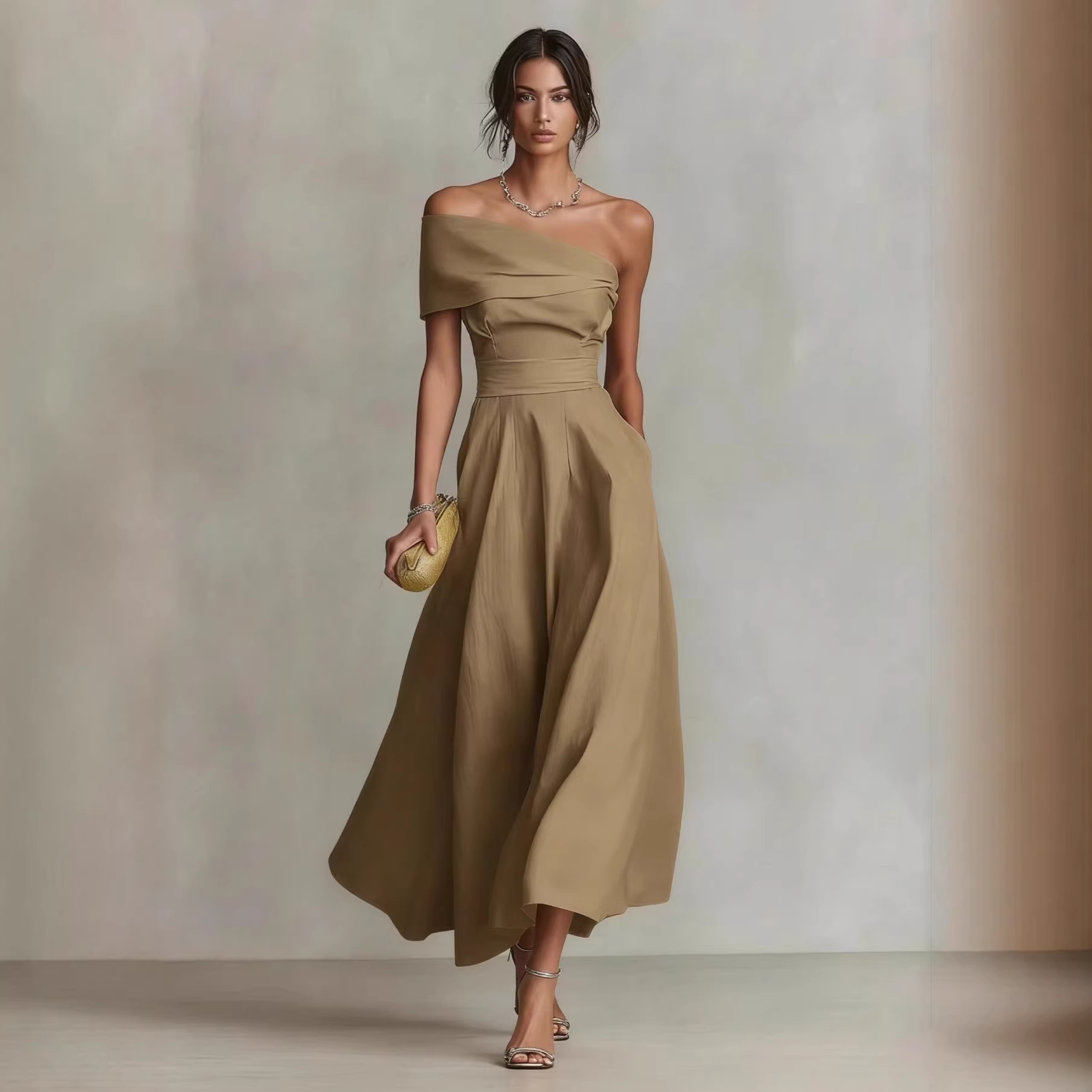 elegant off shoulder long part - Summer Clothing Women Sale ulasan dan harga