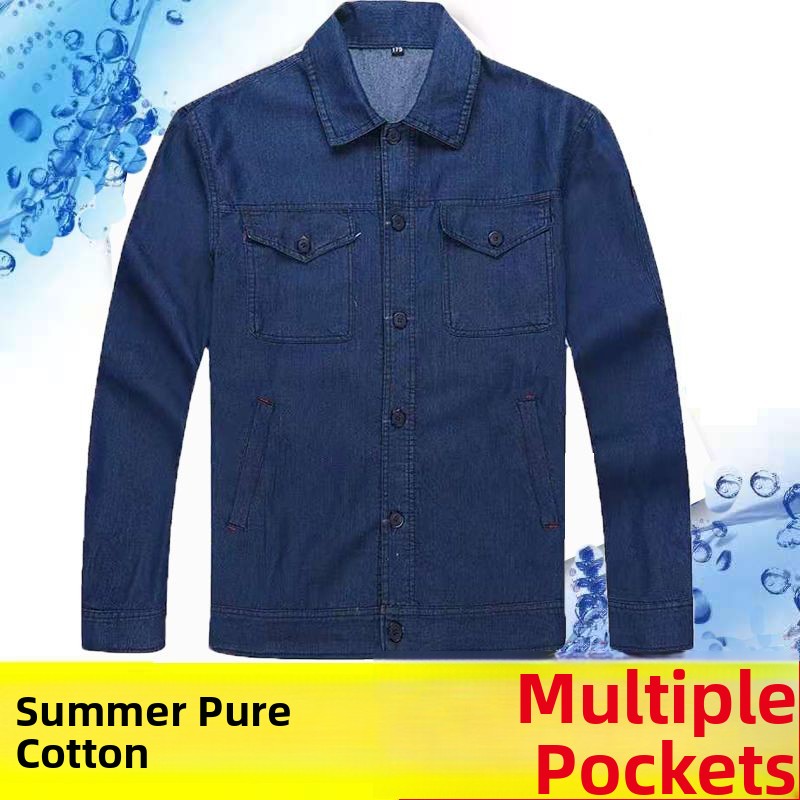 Lightweight Summer Denim Workw - Summer Clothing Long Sleeve ulasan dan harga