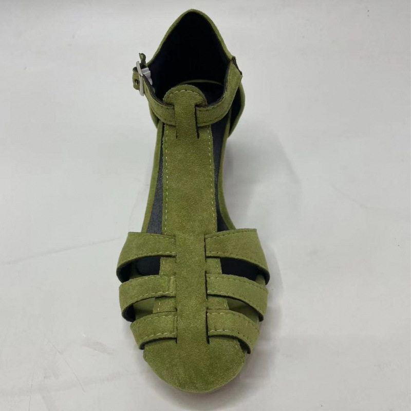 Women's Green Suede Kitten Hee - Summer Clothing Items ulasan dan harga