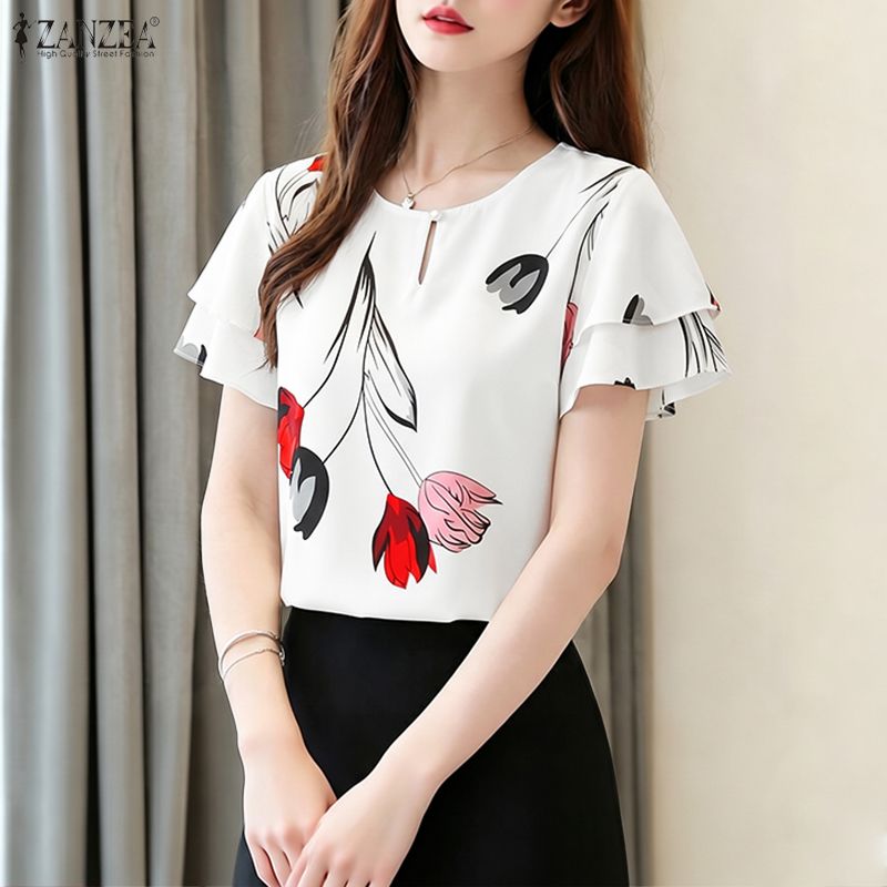 ZANZEA Woman Summer Floral Pri - Summer Clothing Layering ulasan dan harga