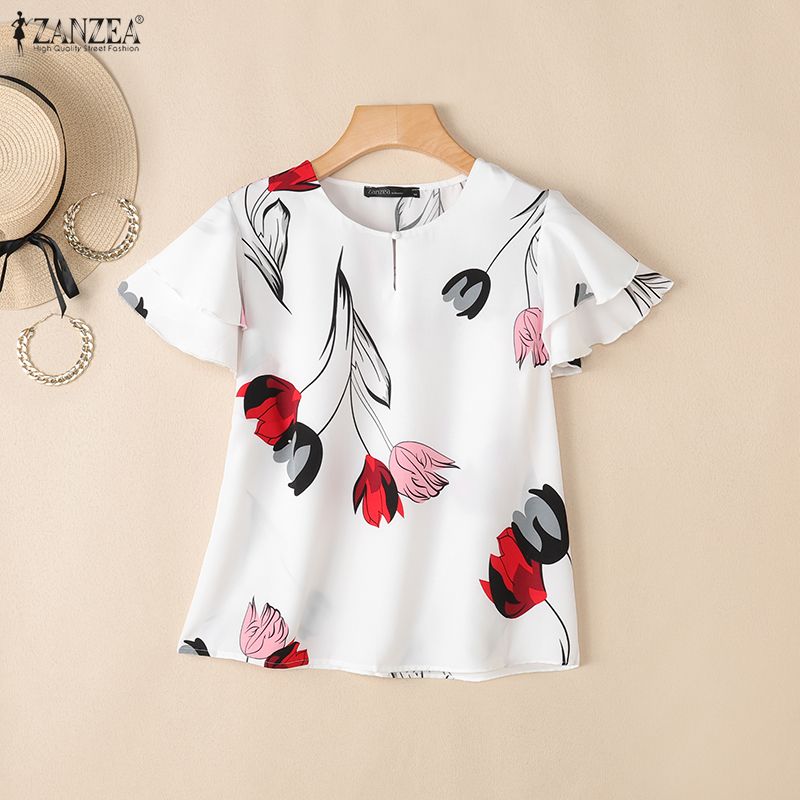 ZANZEA Woman Summer Floral Pri - Summer Clothing Layering ulasan dan harga