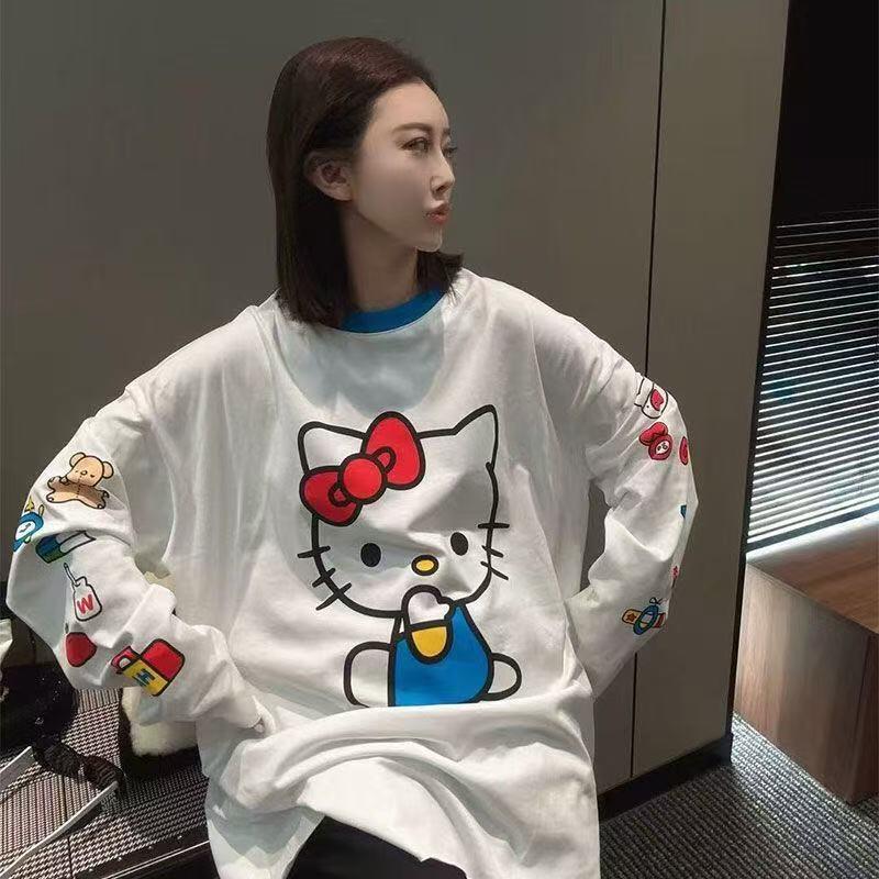Long-Sleeved Hello Kitty Summe - Summer Clothing Women ulasan dan harga