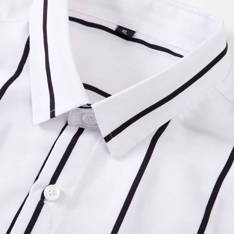 Men's Striped Dress Shirt Long - Summer Clothing Long Sleeve ulasan dan harga