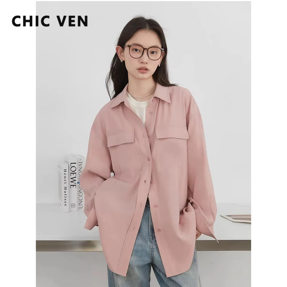 CHIC VEN Fashion Women Shirts  - Summer Clothing Long Sleeve ulasan dan harga