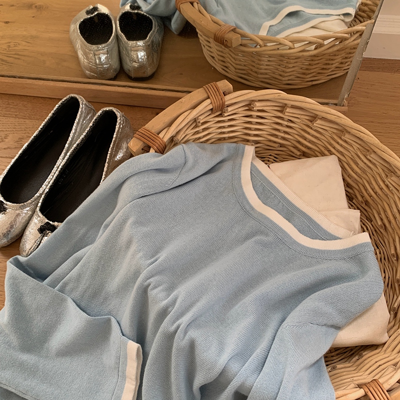 100% Cotton Women O-neck Color - Summer Clothing Long Sleeve ulasan dan harga