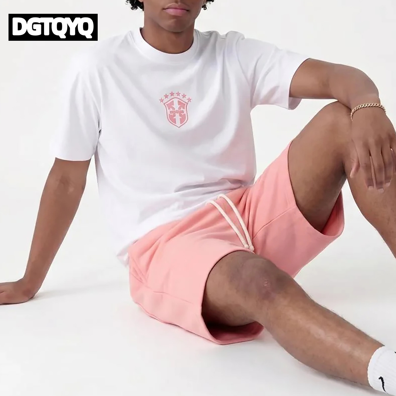 Man's Summer New Pink Embroide - Summer Clothing Women ulasan dan harga