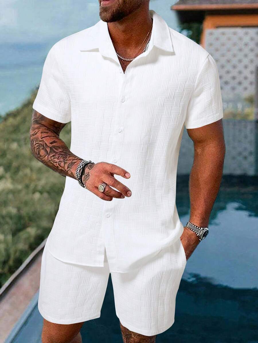 Manfinity RSRT Men's Mature Va - Linen Shorts Men ulasan dan harga