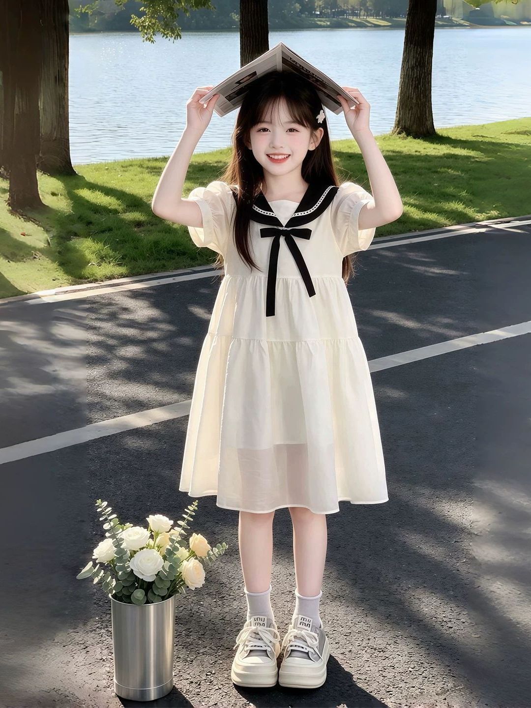 Girls Summer Dress Navy Collar - Summer Clothing Old Navy ulasan dan harga