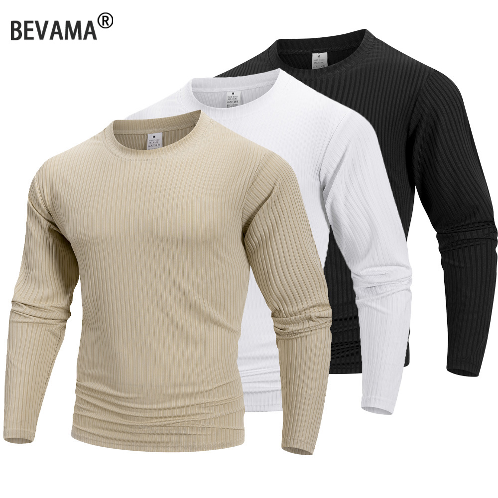 Spring Summer Men's Crew Neck  - Summer Clothing Long Sleeve ulasan dan harga