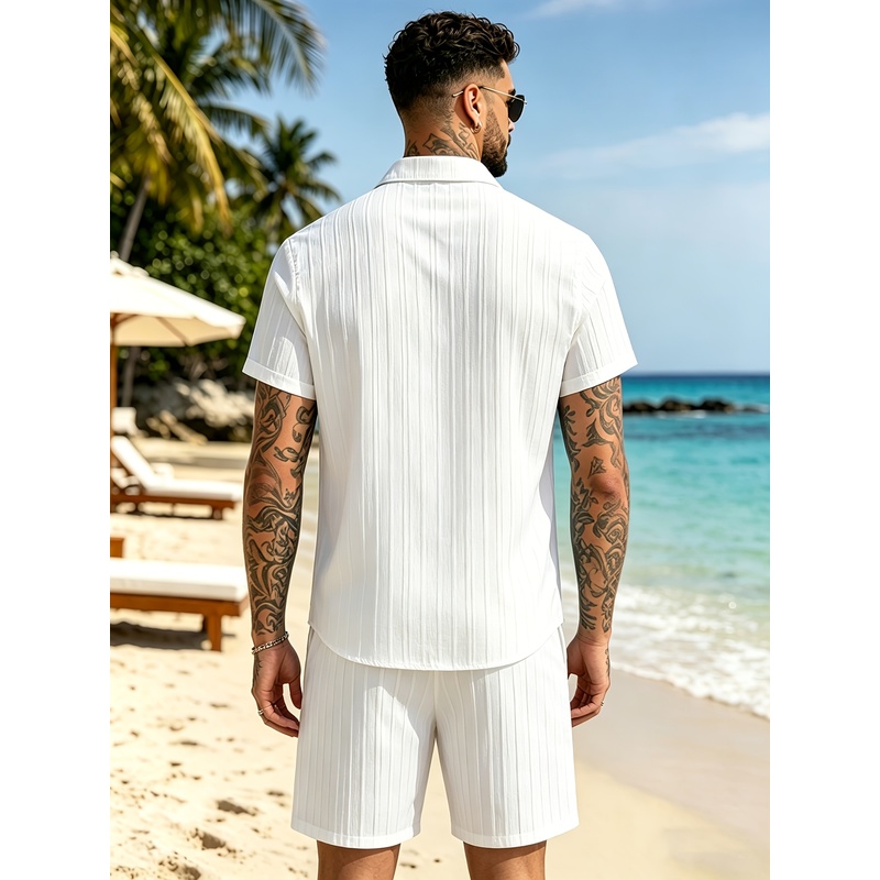2Men's Summer Casual Suit Set， - Summer Clothing Beach ulasan dan harga