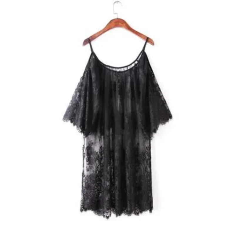 Black White Off Shoulder Lace  - Xl Summer Clothing ulasan dan harga