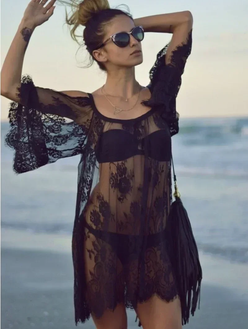 Black White Off Shoulder Lace  - Xl Summer Clothing ulasan dan harga