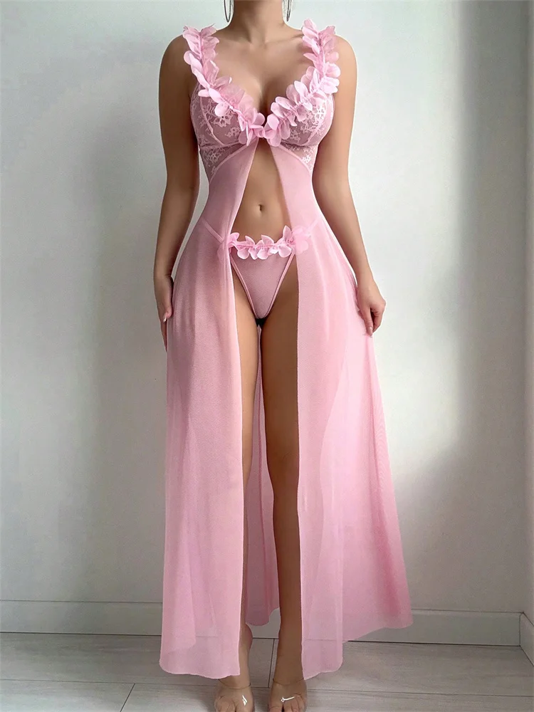 Pink Floral Sexy Nighties Wome - Summer Clothing Items ulasan dan harga