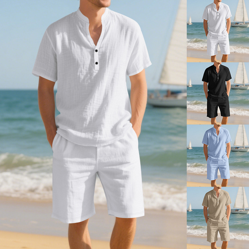 Summer Loose Linen Men's Henle - Linen Shorts Men ulasan dan harga