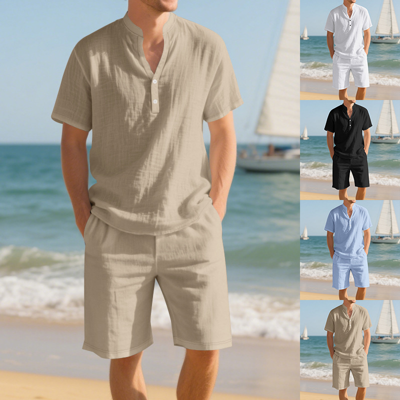 Summer Loose Linen Men's Henle - Linen Shorts Men ulasan dan harga
