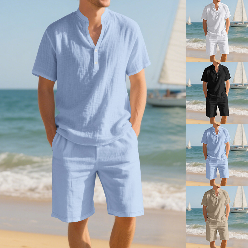 Summer Loose Linen Men's Henle - Linen Shorts Men ulasan dan harga
